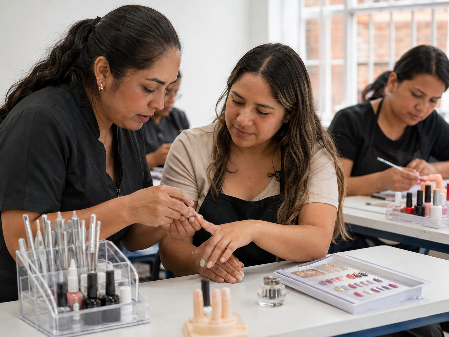 Formación práctica en técnicas de uñas